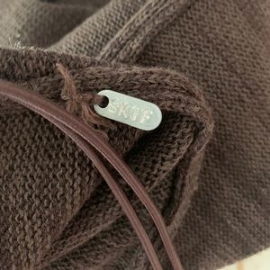 Skif long maxi knit o/s brown skirt NEW